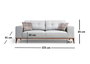 Atelier Del Sofa Montana 3 Seater Sofá Cama Gris 223cm